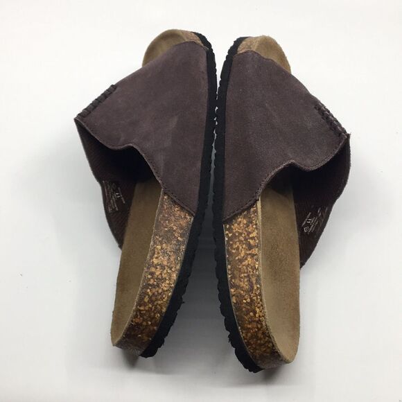 ESNY brown suede cork sole comfort sandals Sz 11 - Picture 11 of 15